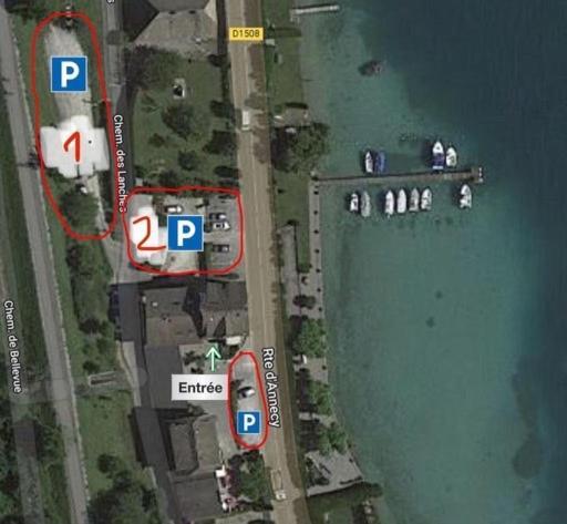 Rare 2 Bedroom With Private Beach On Lake Annecy Doussard Exterior photo